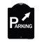 Signmission Parking W/ Arrow Pointing to Top Right Heavy-Gauge Aluminum Sign, 24" x 18", BW-1824-24516 A-DES-BW-1824-24516 - alternate 1